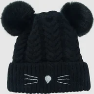 Czapki dla dzieci - Czapka dziecięca Cute Cat-Black KP12372 - miniaturka - grafika 1