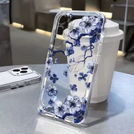 Etui i futerały do telefonów - TEMU Etui na Telefon z Niebiesko-Fioletową Gałązką Kwiatów dla for samsung for galaxy A02 A03S A04 A05S A06 A13 A14 A15 A16 5G A21S A22 A23 A24 A25 - miniaturka - grafika 1