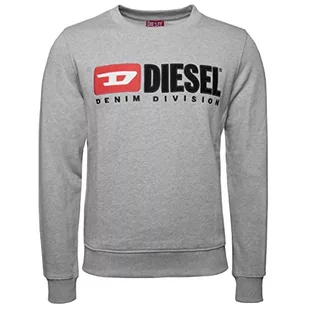 Diesel Męska bluza S-Ginn-div Felpa, Szary melanż (A03758-0gead-9cb), L - Bluzy męskie - miniaturka - grafika 1