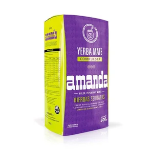 Yerba Mate AMANDA 0,5kg hierbas serranas z dodatkiem ziół - Yerba Mate - miniaturka - grafika 1