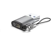 Adaptery i przejściówki - Microconnect USB3.0ACFB-KEY zmieniacz płci / kabli USB C USB A Czarny, Srebrny - miniaturka - grafika 1