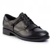Półbuty damskie - Oxfordy Gino Rossi Atsu DPI632-621-E100-9900-0 Czarny - miniaturka - grafika 1