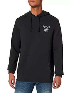 Wrangler Męska bluza z kapturem dla motocyklistów, Faded Black, M - Bluzy męskie - miniaturka - grafika 1