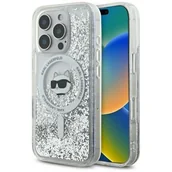 Etui i futerały do telefonów - Etui KARL LAGERFELD Liquid Glitter Choupette Head MagSafe do Apple iPhone 16 Pro Max Przezroczysty | Bezpłatny transport - miniaturka - grafika 1
