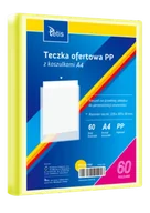 Teczki i skoroszyty - Teczka ofertowa A4 PP + 60 koszulek żółta - Tetis - miniaturka - grafika 1