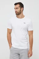 Koszulki męskie - Fila t-shirt bawełniany 2-pack kolor biały gładki - miniaturka - grafika 1