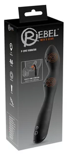 Wibratory analne - Rebel P-Spot - wibrator prostaty z podwójnym silnikiem (czarny) - grafika 1