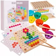 Układanki dla dzieci - Drewniana Układanka Montessori Kule Koralik Puzzle - miniaturka - grafika 1