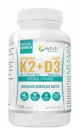 Witaminy i minerały - Wish Witamina K2, MK-7 100mcg + D3 2000IU 50mcg, 120 tabletek - miniaturka - grafika 1