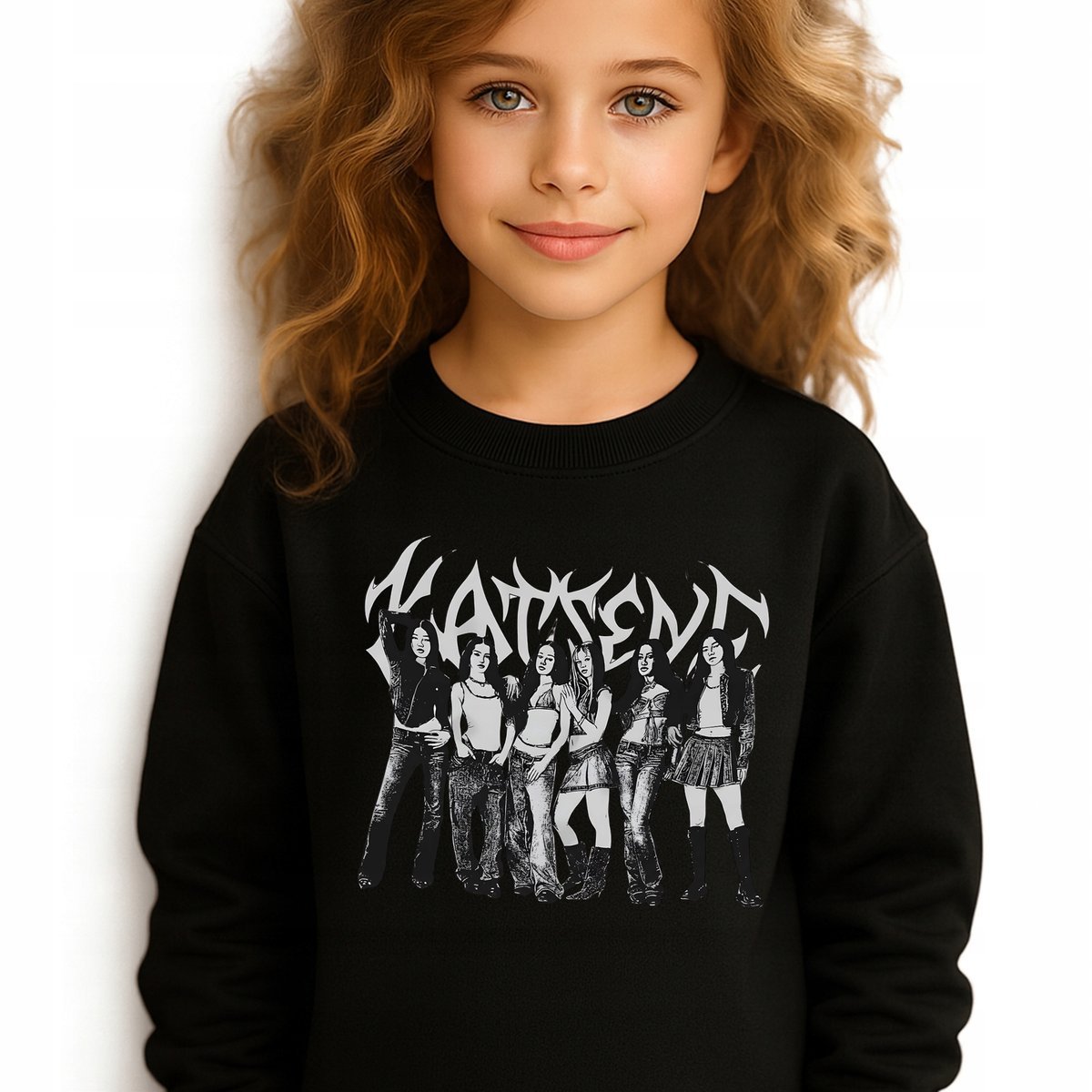 Bluza Dziecięca Czarna KATSEYE AESTHETIC Muzyka K-pop Prezent - 140 cm Wz