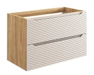 Szafki łazienkowe - Beżowa szafka łazienkowa pod umywalkę T9-F18 - miniaturka - grafika 1