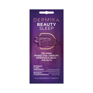 Dermika Beauty Sleep odświeżająco-kojąca żelowa maseczka piękności 10ml - Maseczki do twarzy - miniaturka - grafika 1