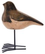 Figurki dekoracyjne - Ptak na nodze miedziany - miniaturka - grafika 1