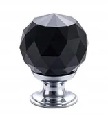 Klamki - Schaffner Gałka kryształ kula duża czarna GKRODBL - miniaturka - grafika 1
