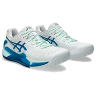 Trampki damskie - Asics Damskie trampki Gel-Resolution 9, 3 UK, Biały turkusowy niebieski, 35.5 EU - miniaturka - grafika 1
