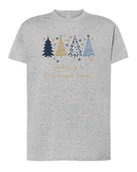 Koszulki i topy damskie - Koszulka Świąteczna Boże Narodzenie Życzenia Prezent Szary melanż XL - miniaturka - grafika 1