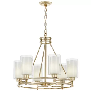 NOWOCZESNA LAMPA WISZĄCA ZŁOTA MARIETTA W6 - Lampy sufitowe - miniaturka - grafika 1