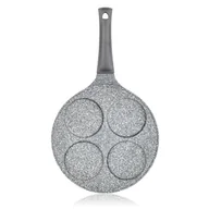Patelnie - Banquet Patelnia na 4 racuchy z powierzchnią nieprzywierającą Granite Grey, śr. 26 cm - miniaturka - grafika 1