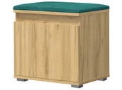 Szafki na buty - Szafka na buty z welurowym siedziskiem dąb craft + zielony E5-A85 - miniaturka - grafika 1