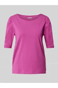 T-shirt z marszczeniami - Tom Tailor - Koszulki i topy damskie - miniaturka - grafika 1