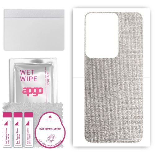 folia naklejka skórka strukturalna na TYŁ do Vivo Y12 V2317A - Tkanina Denim Szary - apgo SKINS