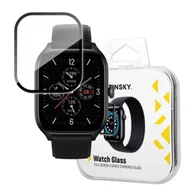 Szkła hartowane na telefon - Szkło hartowane 9H na cały ekran Xiaomi Amazfit GTS 4 z czarną ramką Full Glue WOZINSKY - miniaturka - grafika 1