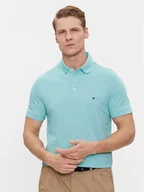 Koszulki męskie - Tommy Hilfiger Polo 1985 MW0MW17771 Niebieski Slim Fit - miniaturka - grafika 1