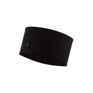 Apaszki i szaliki męskie - BUFF Opaska na głowę MERINO HEADBAND WIDE solid black - grafika 1