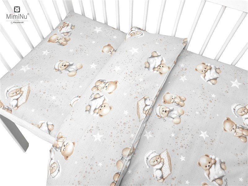 Komplet pościeli 2 elementowej 135x100 cm BAWEŁNA 100% DOBRANOCKA SZARY