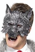Dodatki do strojów karnawałowych - Smiffys 20348 duży wilk maska z wilkiem, rozmiar uniwersalny, szara, 20348 - miniaturka - grafika 1