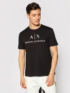 Koszulki męskie - Armani Exchange T-Shirt 8NZTCJ Z8H4Z 1200 Czarny Slim Fit - miniaturka - grafika 1