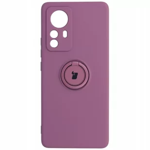 Bizon Etui Case Silicone Ring Xiaomi 12 Pro ciemnofioletowe BCSRXIA12PDPU - Etui i futerały do telefonów - miniaturka - grafika 1