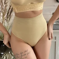 Majtki damskie - Figi modelujące z wysokim stanem - Kremowy XL - miniaturka - grafika 1