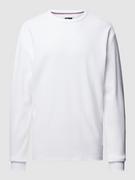 Koszulki męskie - Bluzka z długim rękawem z fakturą wafla - miniaturka - grafika 1