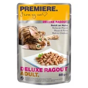 Mokra karma dla kotów - PREMIERE Deluxe Ragout Adult Produkt bogaty w kurczaka 22x85 g - miniaturka - grafika 1