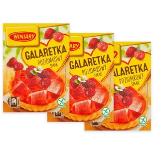 Winiary Galaretka poziomkowy smak 71 g x 3 sztuk - Galaretki - miniaturka - grafika 1