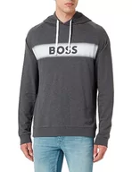 Bluzy męskie - BOSS Męska bluza z kapturem Homewearshirt Authentic Hoodie, -039 Medium Grey, M - miniaturka - grafika 1