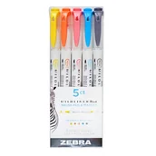 Przybory szkolne - Zestaw Brush Mildliner Zebra Friendly 5 kolorów - miniaturka - grafika 1