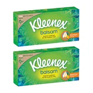 Apteczki i materiały opatrunkowe - Kleenex, Chusteczki higieniczne Balsam Box, 2x64 szt. - miniaturka - grafika 1
