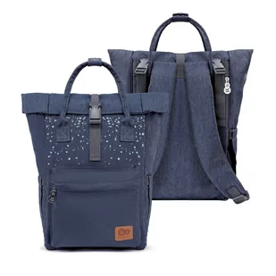 Torba do wózka Plecak Kinderkraft Moonpack Confetti Denim - Torby i organizery dla mam - miniaturka - grafika 1