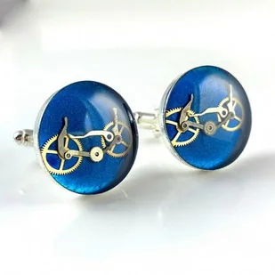 Spinki - Bike - BLUE - Spinki do mankietów i krawatów Spinki - Bike - BLUE - Spinki do mankietów i krawatów - miniaturka - grafika 1