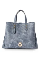 Torebki damskie - Trzykomorowa torebka do ręki Nobo denim - miniaturka - grafika 1