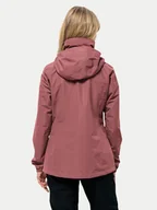 Odzież trekkingowa damska - Jack Wolfskin Kurtka przeciwdeszczowa Stormy Point 1111202 Czerwony Regular Fit - miniaturka - grafika 1