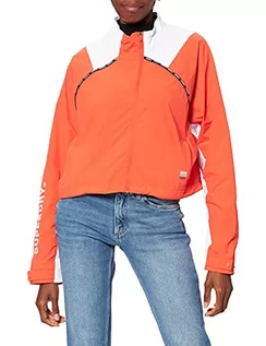 Kurtki damskie - Superdry Damska kurtka Run Cropped Weatherproof, Czerwone S?o?ce, L - grafika 1