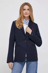 Tommy Hilfiger marynarka kolor granatowy jednorzędowa - Marynarki i żakiety damskie - miniaturka - grafika 1