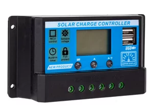 Regulator napięcia paneli ładowania solarnych PWM 12V/24V 20A LCD VOLT POLSKA - Akcesoria do kolektorów i fotowoltaiki - miniaturka - grafika 2