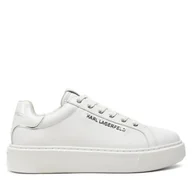 Sneakersy damskie - Sneakersy KARL LAGERFELD KL62221 Biały - miniaturka - grafika 1