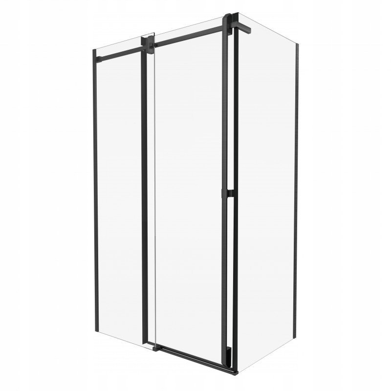 Kabina prysznicowa Durasan Titanium Slide prostokątna gun metal przesuwna 100x80