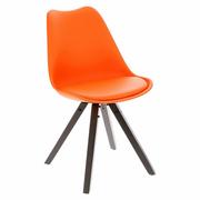 Krzesła - Intesi Krzesło Norden Star Square black PP pomarańczowy - miniaturka - grafika 1