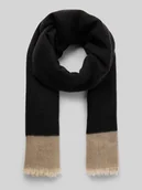 Apaszki i szaliki męskie - Szal z mieszanki wełny i kaszgory ze wzorem w jodełkę - miniaturka - grafika 1